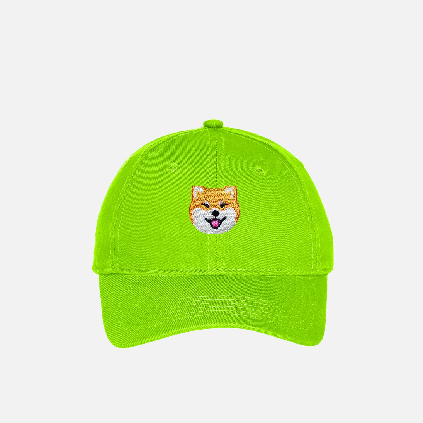 Lime Custom Dog Kids Hats personalized and embroidered on the front.