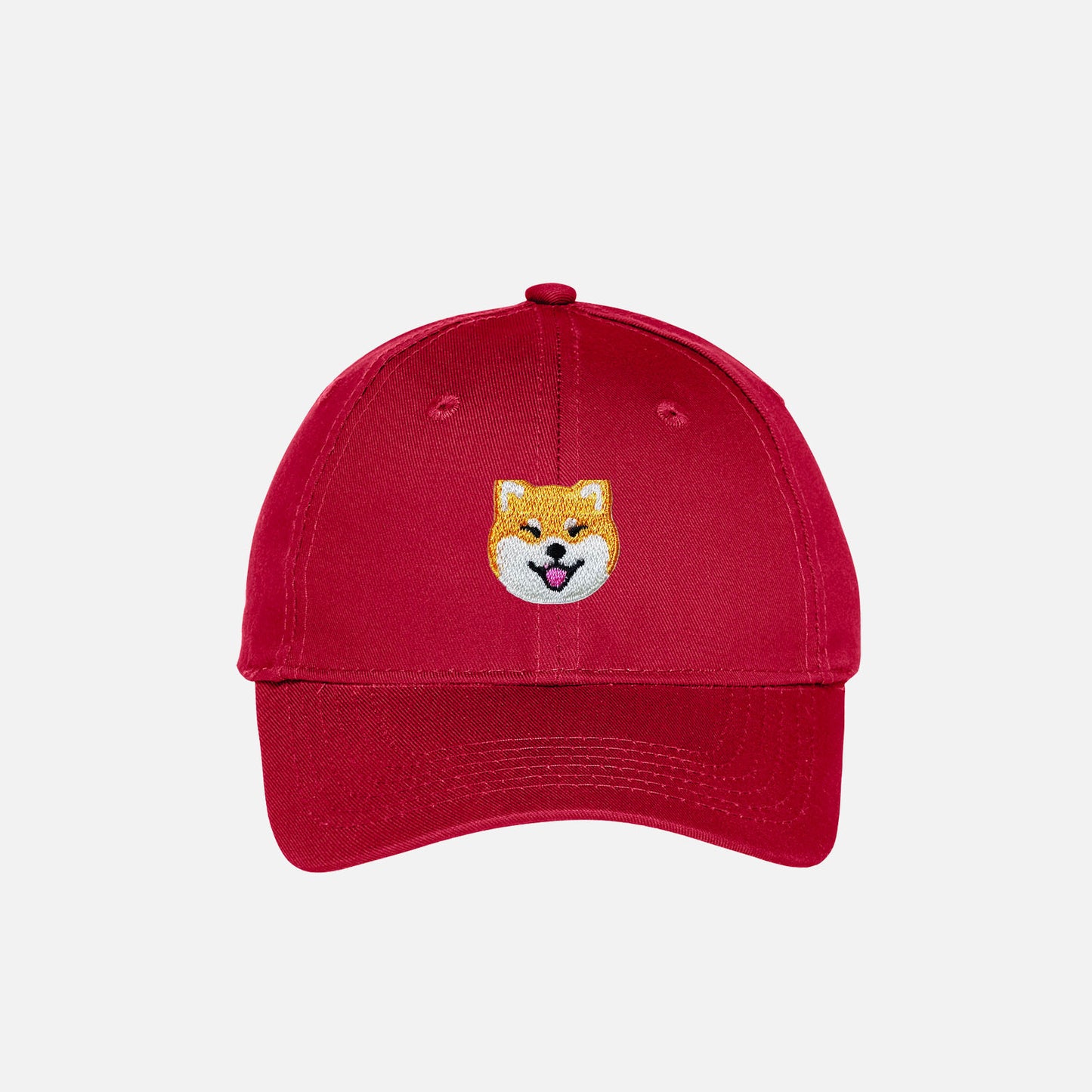 Red Custom Dog Kids Hats personalized and embroidered on the front.