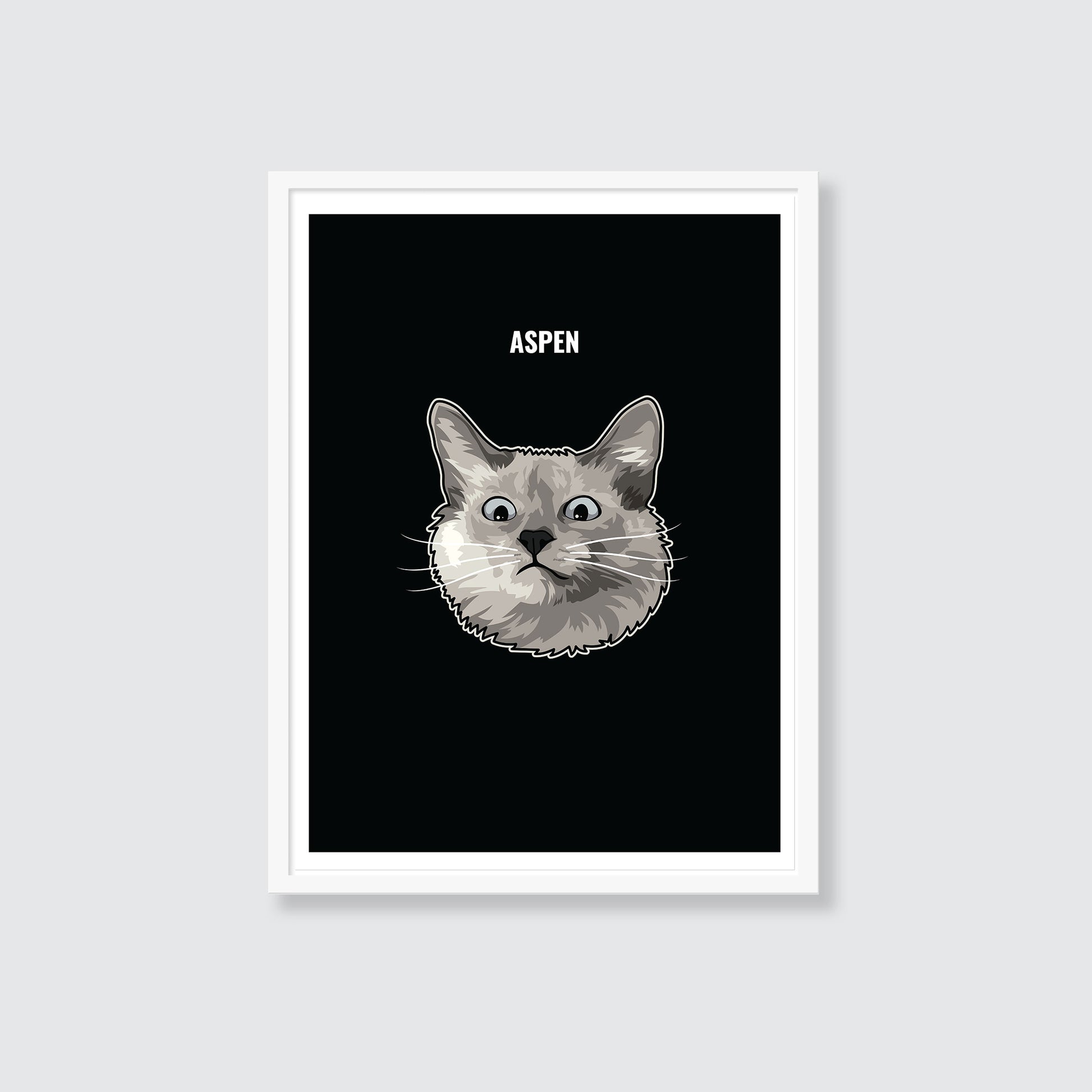 Custom Pet Poster in midnight with your dog, cat & pet.