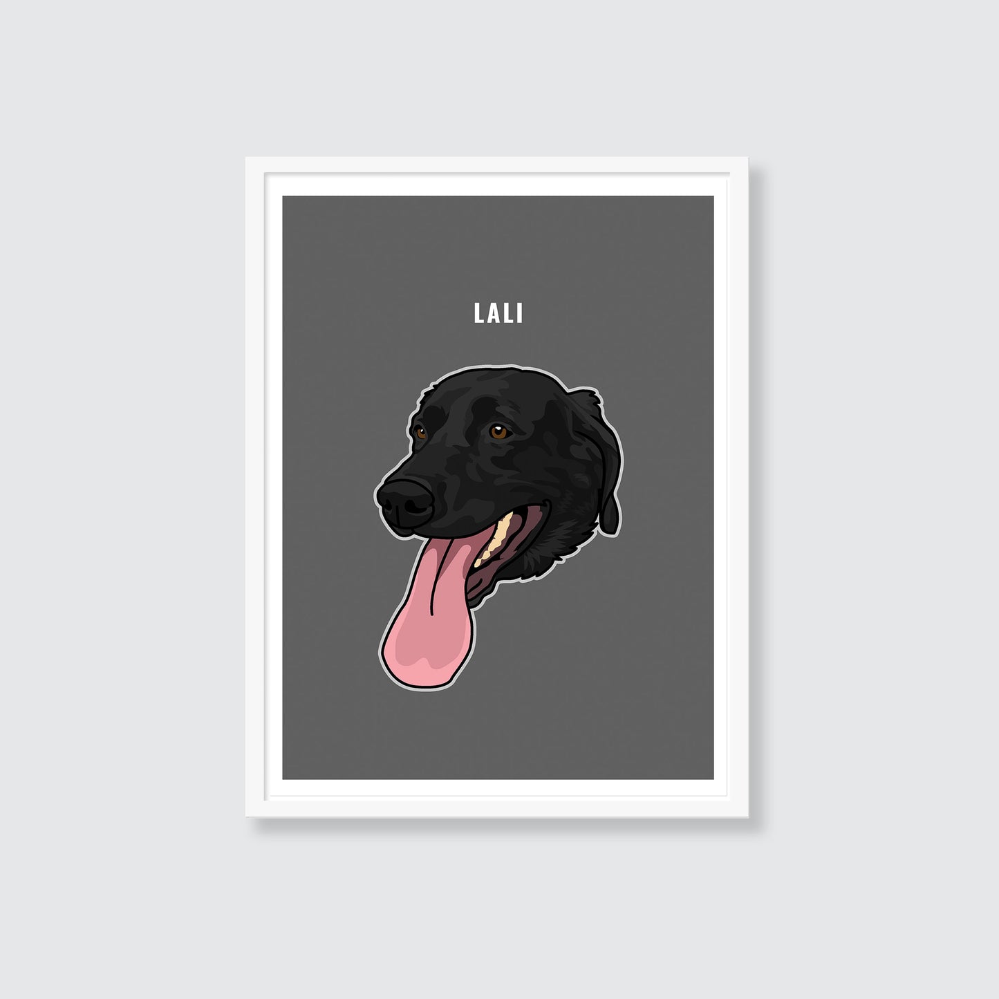 Custom Pet Poster in pebble with your dog, cat & pet.
